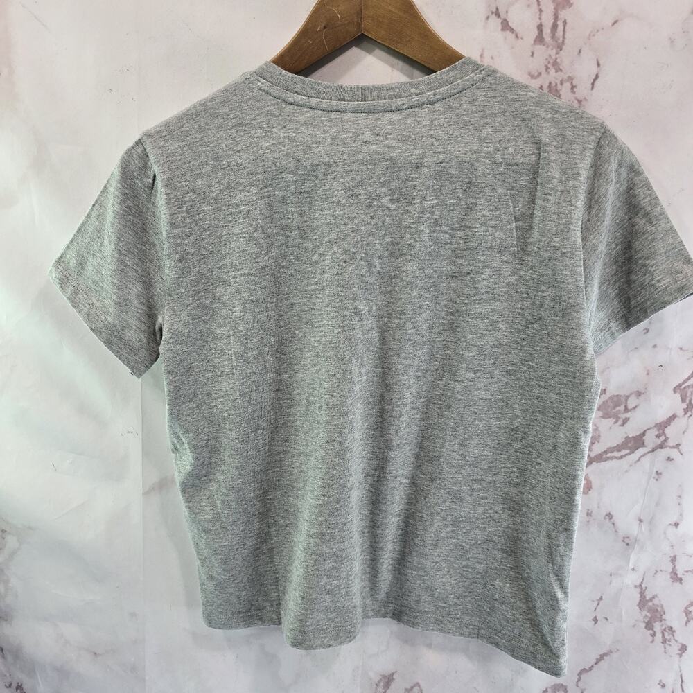 Everlane T Shirt Womens Gray Crewneck Box Cut Tee Organic Cotton Pocket Short - Picture 5 of 10
